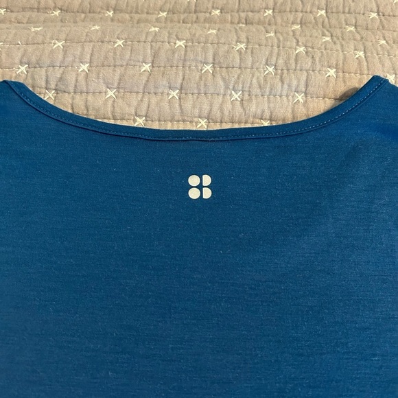 Sweaty Betty Women’s High Low Side Tie Yoga Top Peacock Blue Size XL - Picture 5 of 8